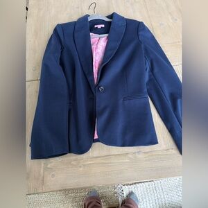 Lilly Pulitzer Navy Blazer with Pink Lining